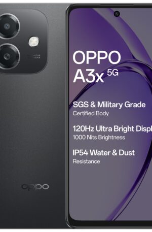 OPPO A3x 5G (Sparkle Black, 64 GB)  (4 GB RAM)